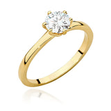 Solitärring – 585er Gelbgold – Runder Labordiamant