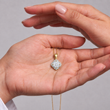 Anhänger – 585er Gelbgold – Labordiamant mit Rosette