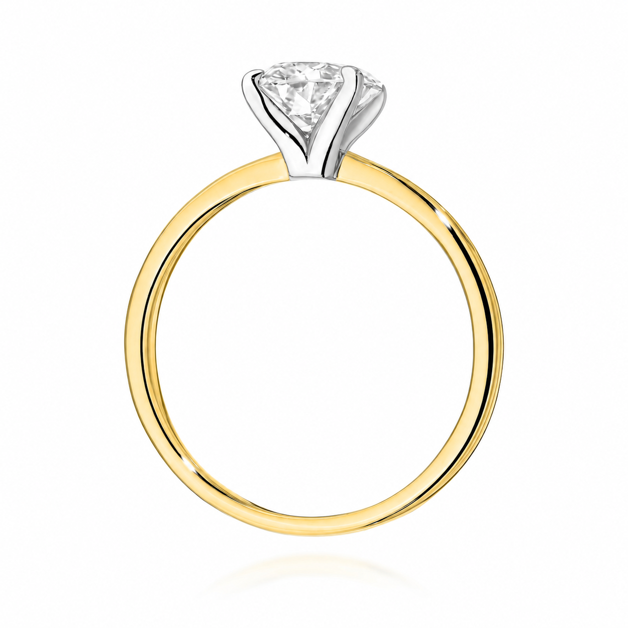 Solitärring – 585er Gelbgold – Ovaler Labordiamant