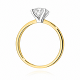 Solitärring – 585er Gelbgold – Ovaler Labordiamant