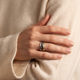 Ring – 925er Silber – vergoldet und oxidiert