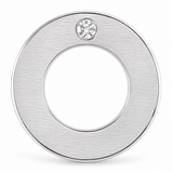 Ring - CIRCLE aus Silber 925 rhodiniert mit echtem Diamant