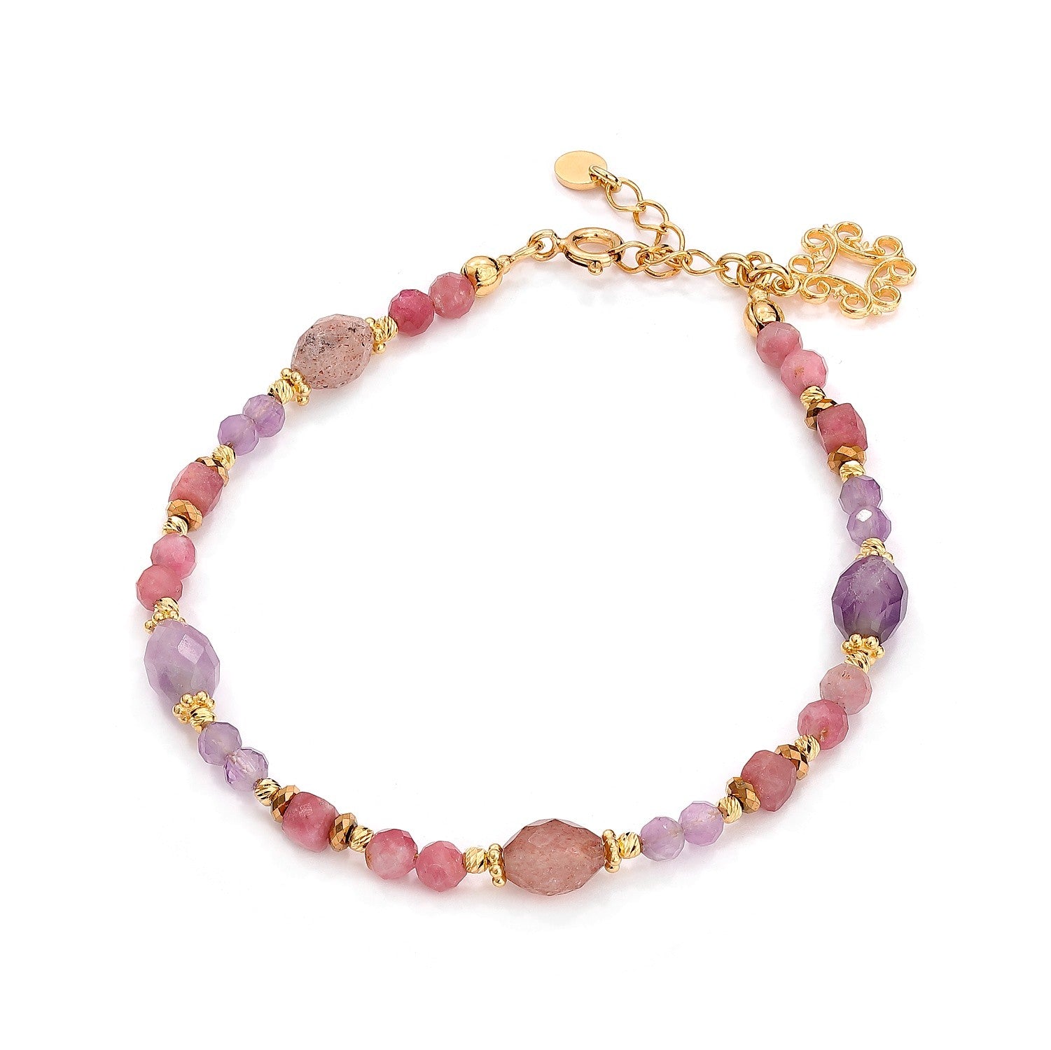 Armband mit Amethysten und Turmalinen