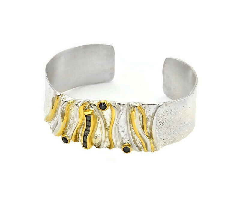 Schwarzes Diamantarmband