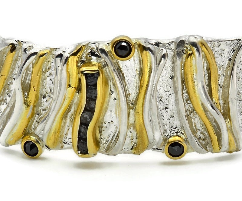 Schwarzes Diamantarmband
