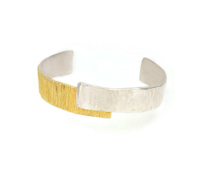Zweiteiliges vergoldetes Silberarmband