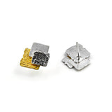 Ohrstecker – 925er Silber – oxidiert und vergoldet
