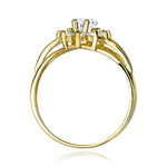 Ring W0037 aus 585er Gelbgold mit Labordiamant – Seitenansicht der Fassung