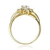 Ring W0037 aus 585er Gelbgold mit Labordiamant – Seitenansicht der Fassung