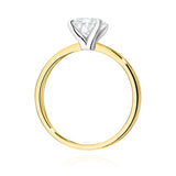 Ring W0688 aus 585er Gelbgold mit Labordiamant 1,00 ct – Seitenansicht der Fassung