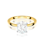 Ring W0688 aus 585er Gelbgold mit Labordiamant 1,00 ct – Vorderansicht des Steins und der Ringschiene