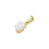 Anhänger Z0001 aus 585er Gelbgold mit Labordiamant – Schrägansicht der Öse und Fassung