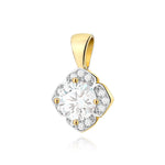 Anhänger Z0571 aus 585er Gelbgold mit Labordiamant – Vorderansicht