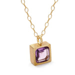 Silberkette vergoldet mit Amethyst Anhänger