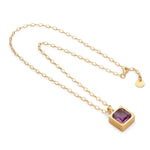 Silberkette vergoldet mit Amethyst Anhänger