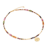 Kette mit Turmalinen und Saphiren