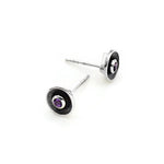 Silberne Ohrringe mit Amethysten