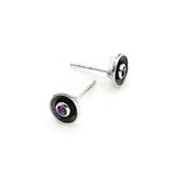 Silberne Ohrringe mit Amethysten