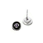 Silberne Ohrringe mit Amethysten