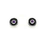 Silberne Ohrringe mit Amethysten