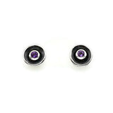 Silberne Ohrringe mit Amethysten