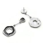 Ohrringe aus oxidiertem Silber mit Amethysten