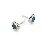 Silberne Ohrringe mit Doublet Opal Steinen