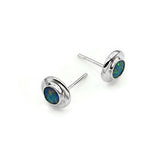 Silberne Ohrringe mit Doublet Opal Steinen