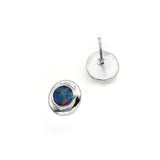 Silberne Ohrringe mit Doublet Opal Steinen