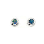 Silberne Ohrringe mit Doublet Opal Steinen
