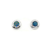 Silberne Ohrringe mit Doublet Opal Steinen