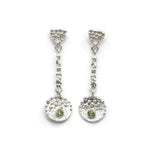 Silberne Ohrringe mit Peridotstein