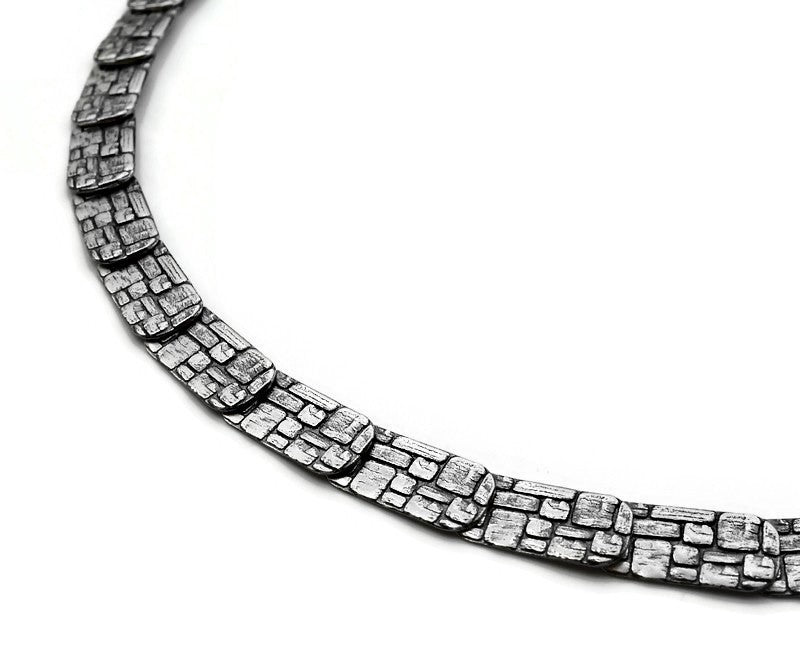 Oxidierte Collier Silber