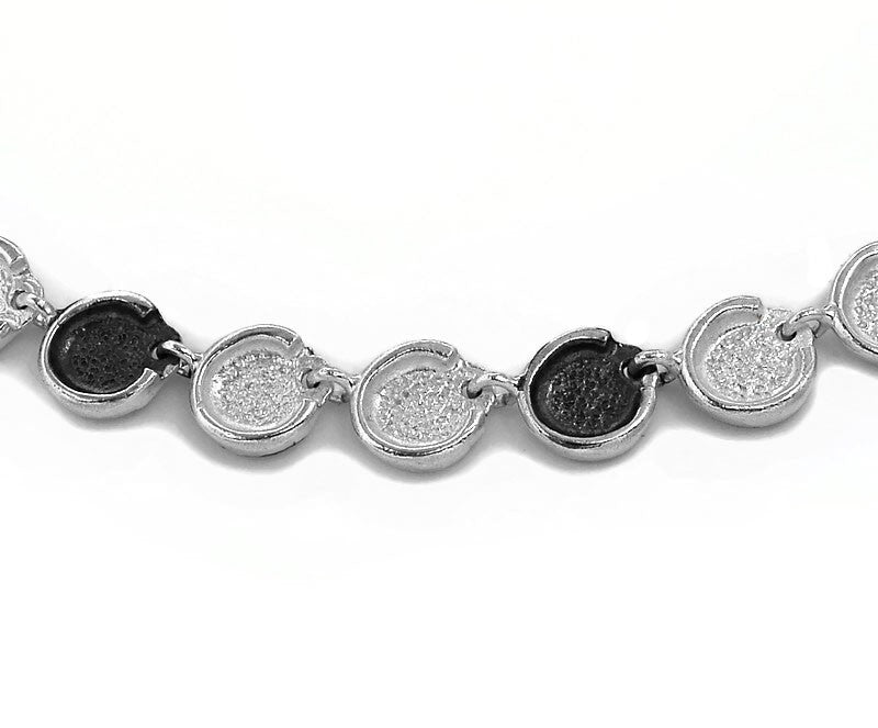 Oxidierte Collier Silber