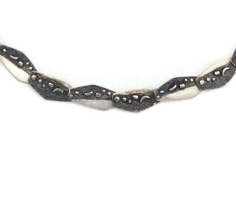 Oxidierte Collier Silber