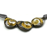 Collier Silber Oxidierte vergoldet