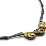 Collier Silber Oxidierte vergoldet