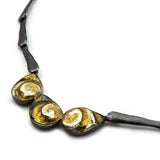 Collier Silber Oxidierte vergoldet