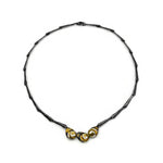Collier Silber Oxidierte vergoldet