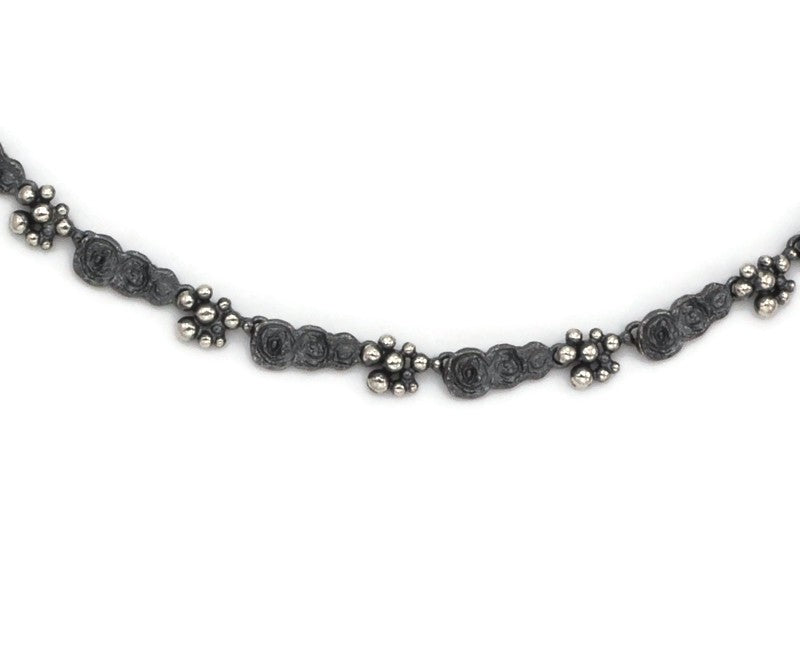 Oxidierte Collier Silber