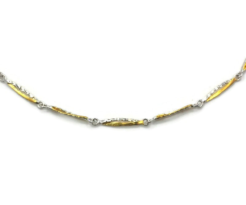 Vergoldetes Silbercollier