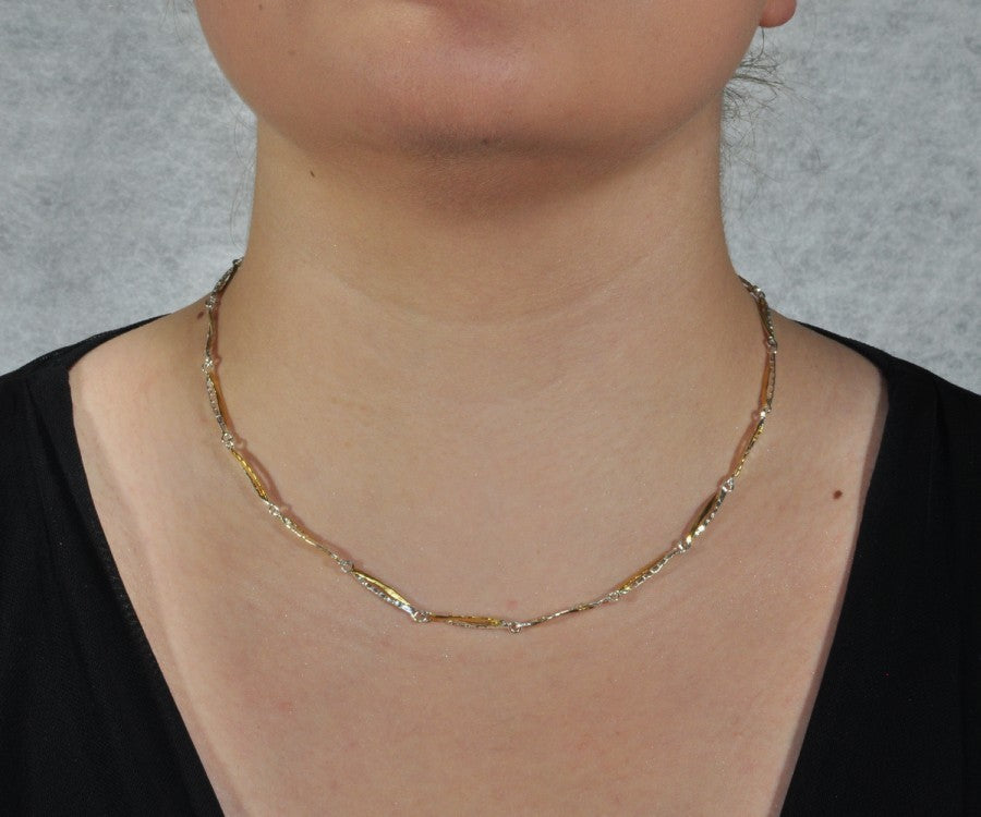 Vergoldetes Silbercollier