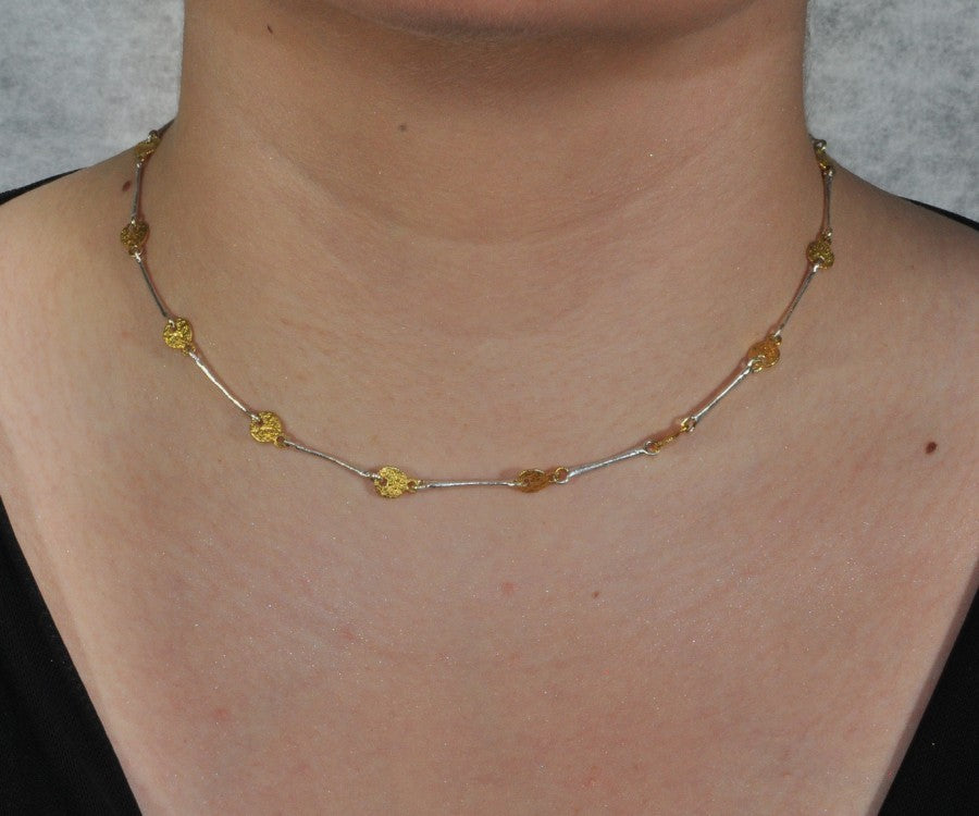 Vergoldetes Silbercollier