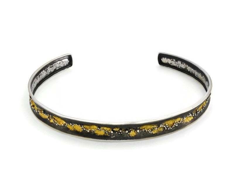 Collier Silber Oxidierte vergoldet