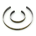 Collier Silber Oxidierte vergoldet