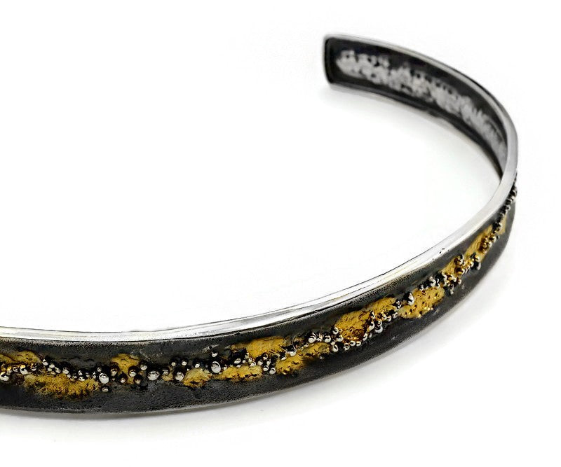 Collier Silber Oxidierte vergoldet