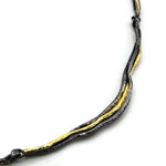 Collier Silber Oxidierte vergoldet