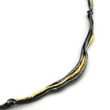 Collier Silber Oxidierte vergoldet