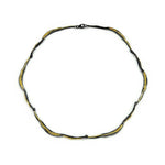 Collier Silber Oxidierte vergoldet