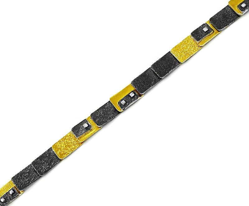 Collier Silber Oxidierte vergoldet
